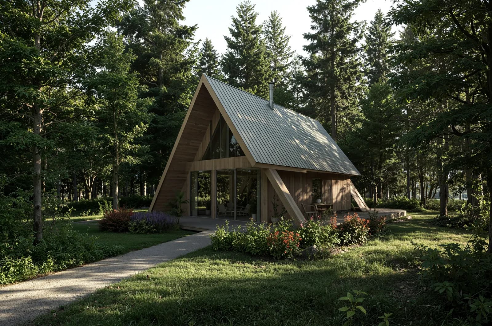 Glamping singolo nella foresta