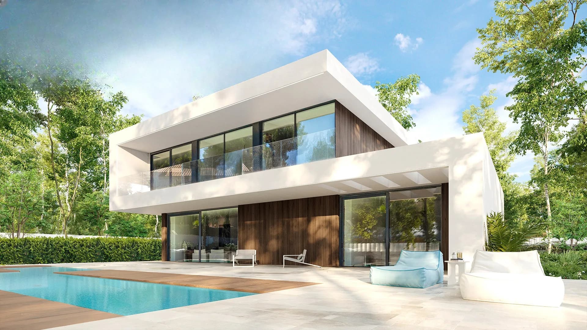 Villa with Mediterranean lines