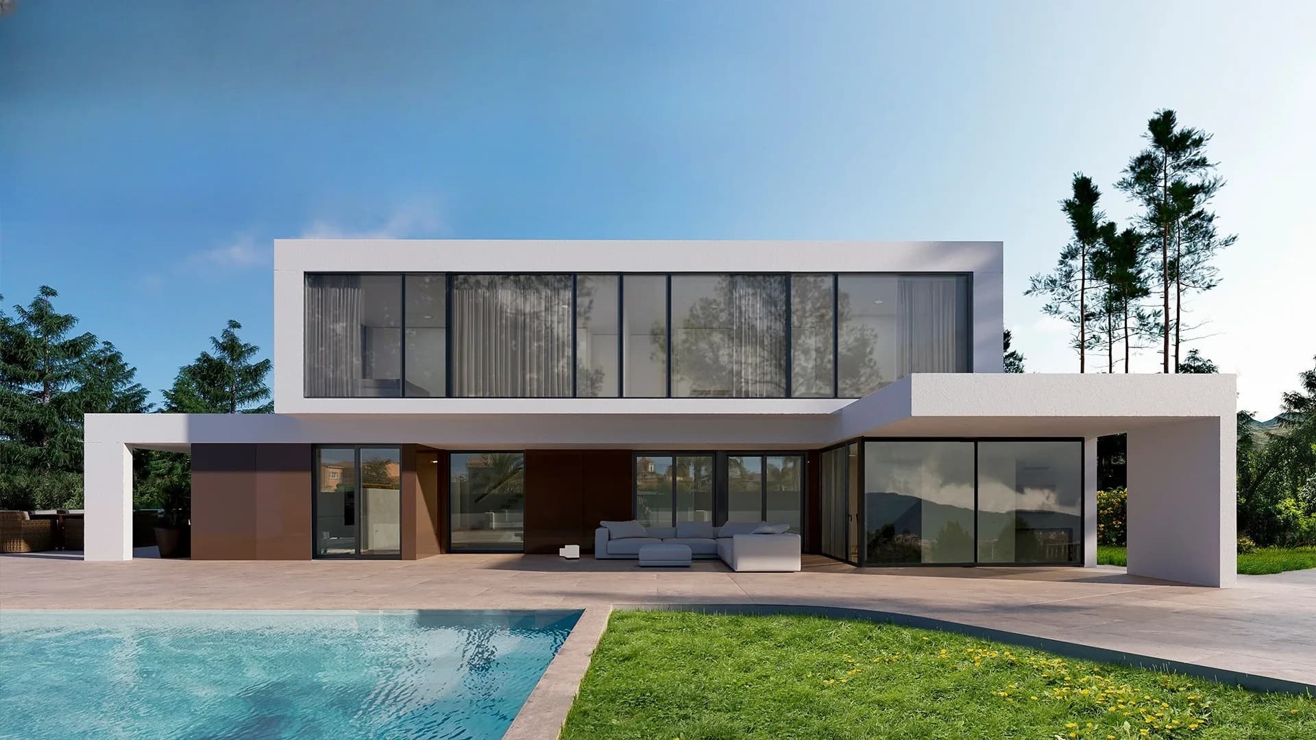 Contemporary villa with pool