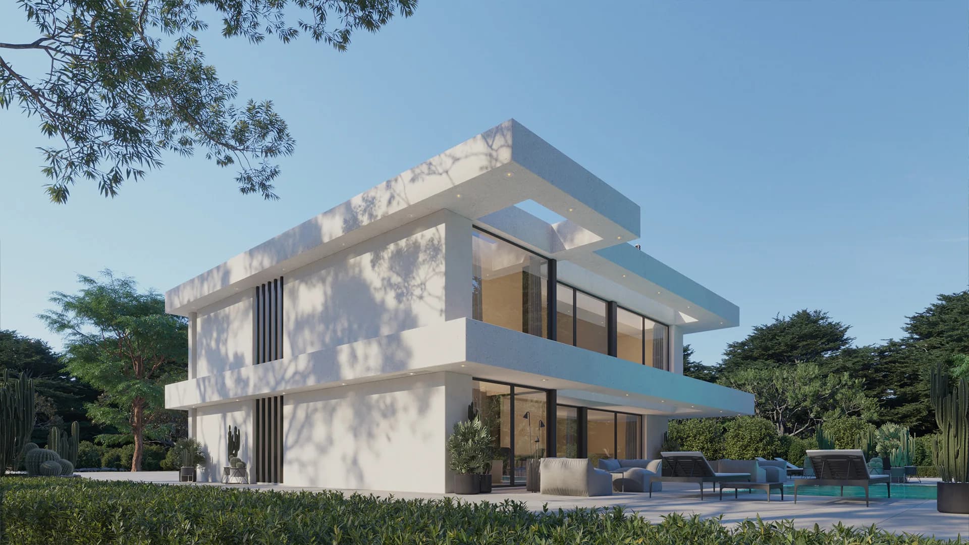 Villa with clean volumes
